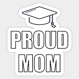 Proud Mom Cap Typography Text Design Sticker